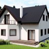 Проект дома с мансардой и эркером N163 Проект дома с мансардой и эркером N163