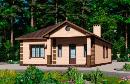Проект простого одноэтажного дома A-05