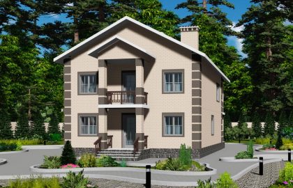 Проект современного двухэтажного дома С-03