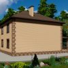 Проект двухэтажного дома 200 м2 из пеноблоков Е-196 Проект двухэтажного дома 200 м2 из пеноблоков Е-196