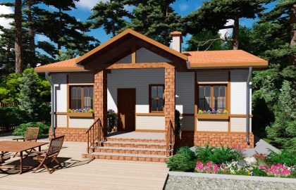 Проект небольшого дачного дома E-57