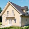 Проект одноэтажного дома с мансардой и балконом S1