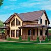 Проект каркасного дома с мансардой N15 DK Проект каркасного дома с мансардой N15 DK