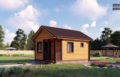 Проект бани 6 на 4 из клееного бруса – BB-2
