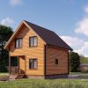 Проект одноэтажного дома из бруса с мансардой 6х7 DB-12