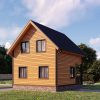 Проект одноэтажного дома из бруса с мансардой 6х7 DB-12