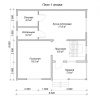 Проект дома из бруса 8х8 с балконом DB-29 Проект дома из бруса 8х8 с балконом DB-29