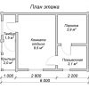 Проект бани 6 на 4 из клееного бруса – BB-2 Проект бани 6 на 4 из клееного бруса – BB-2