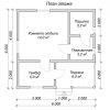 Проект бани 6 на 6 из бруса с комнатой отдыха – BB-26