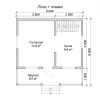 Проект дома из бруса 6х6 с террасой и балконом DB-33