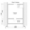 Проект дома из бруса 6х6 с террасой и балконом DB-33