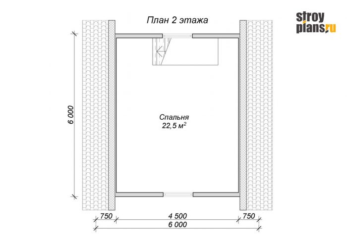 Проект дома из бруса 6х6 с террасой DB-34