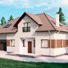 Проект дома с мансардой и гаражом D171