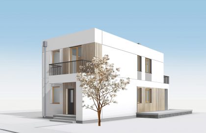 Проект двухэтажного дома DD02