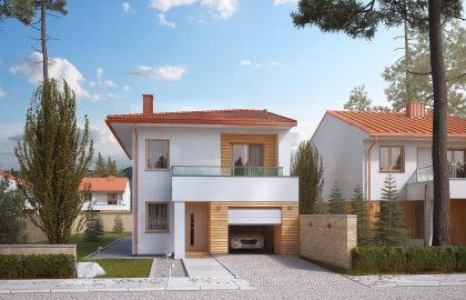 Проект двухэтажного дома DD04