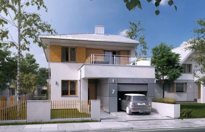 Проект двухэтажного дома DD08