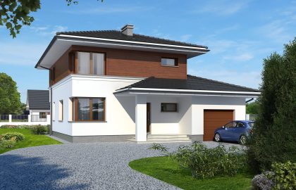 Проект двухэтажного дома DD11