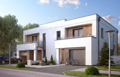 Проект двухэтажного дома на 2 семьи DD13