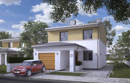 Проект двухэтажного дома DD14