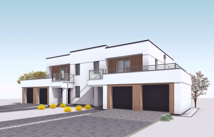 Проект двухэтажного дома на 2 семьи DD18