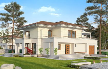 Проект двухэтажного дома DD21