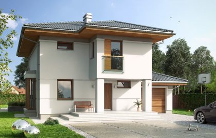 Проект двухэтажного дома DD24