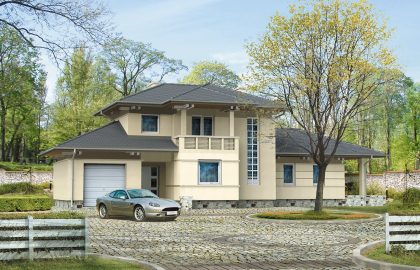 Проект двухэтажного дома DD25