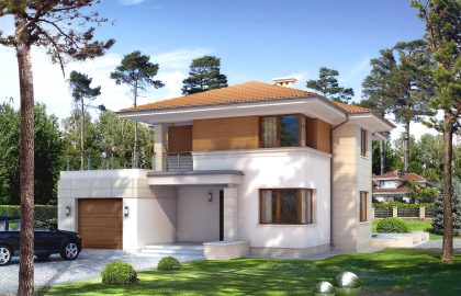 Проект двухэтажного дома DD26