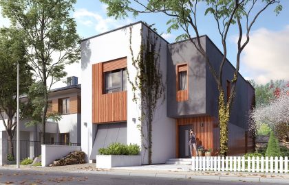 Проект двухэтажного дома DD28