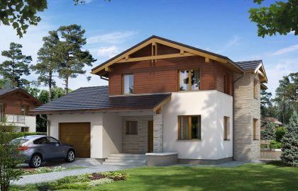 Проект двухэтажного дома DD29