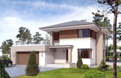 Проект двухэтажного дома DD30