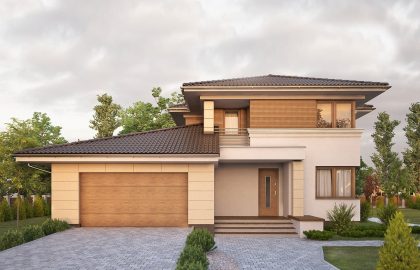 Проект двухэтажного дома DD31