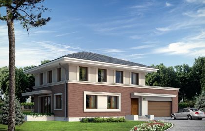 Проект двухэтажного дома DD33