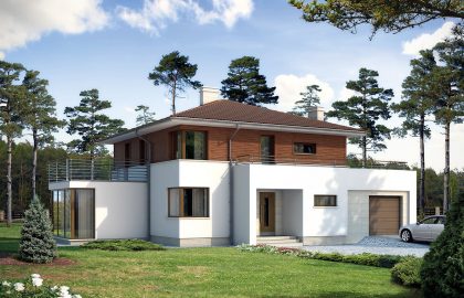 Проект двухэтажного дома DD36