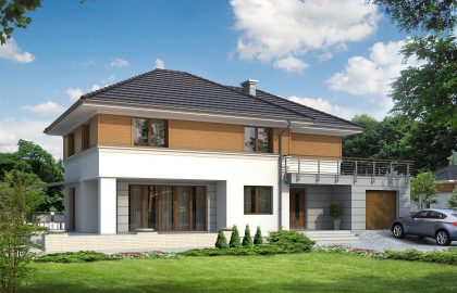 Проект двухэтажного дома DD37