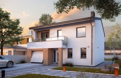 Проект двухэтажного дома DD39