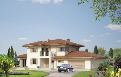 Проект двухэтажного дома DD48