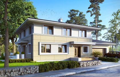 Проект двухэтажного дома DD51