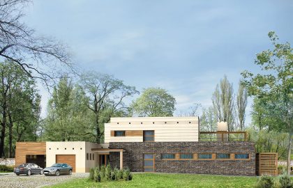 Проект двухэтажного дома DD58