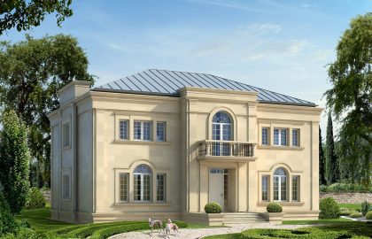 Проект двухэтажного дома DD59