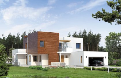 Проект двухэтажного дома DD60