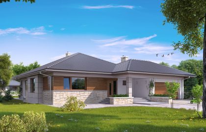 Проект одноэтажного дома OD124 Проект одноэтажного дома OD124
