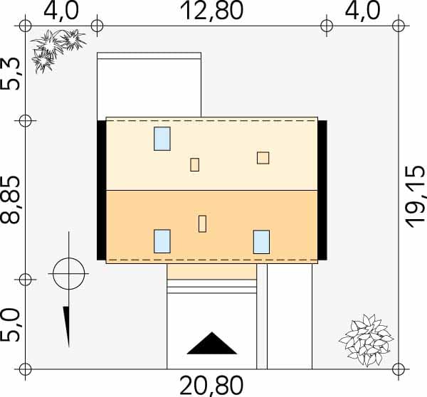 Проект дома с мансардой MD101 Проект дома с мансардой MD101