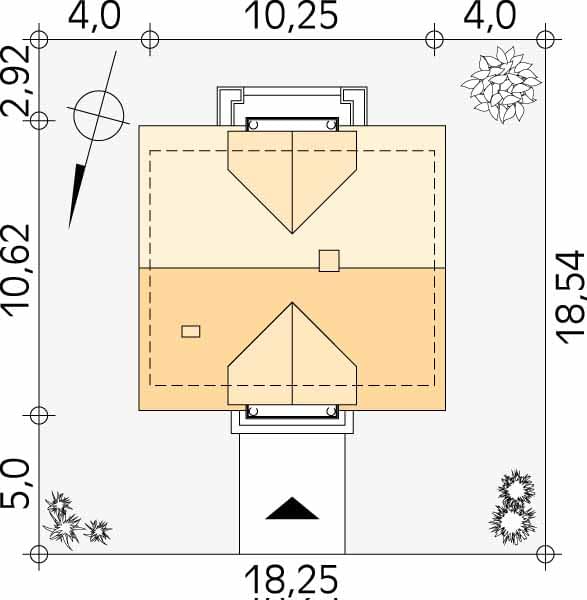 Проект дома с мансардой MD104 Проект дома с мансардой MD104