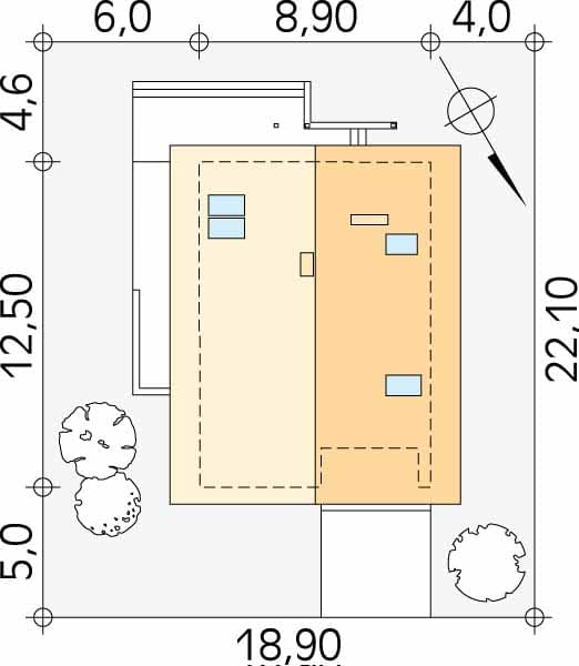 Проект дома с мансардой MD124 Проект дома с мансардой MD124