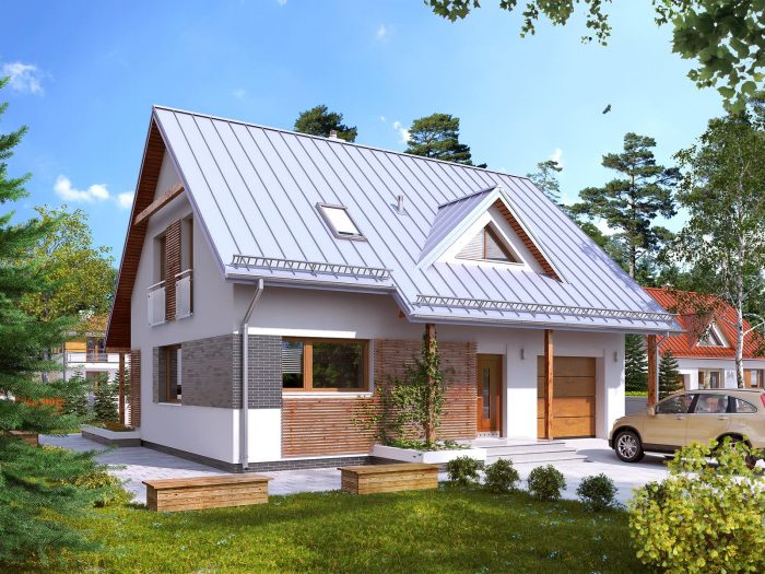 Проект дома с мансардой MD130