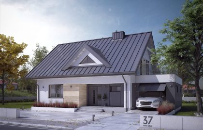 Проект дома с мансардой MD189 Проект дома с мансардой MD189