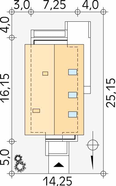 Проект дома с мансардой MD196 Проект дома с мансардой MD196