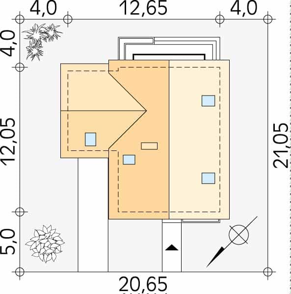Проект дома с мансардой MD210 Проект дома с мансардой MD210