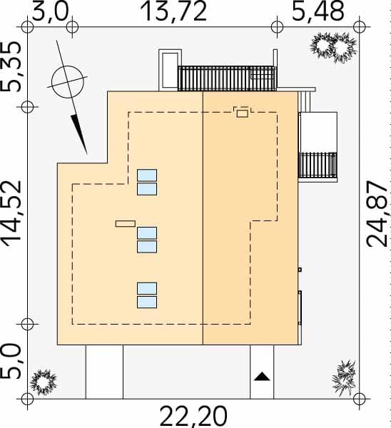 Проект дома с мансардой MD234 Проект дома с мансардой MD234